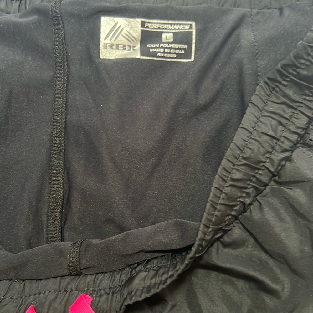 RBX Women's Black and Pink Athletic Shorts - Picture 4 of 4